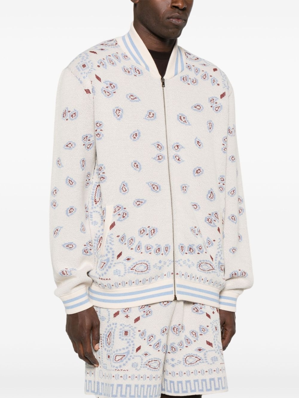 bandana-print bomber jacket - 3