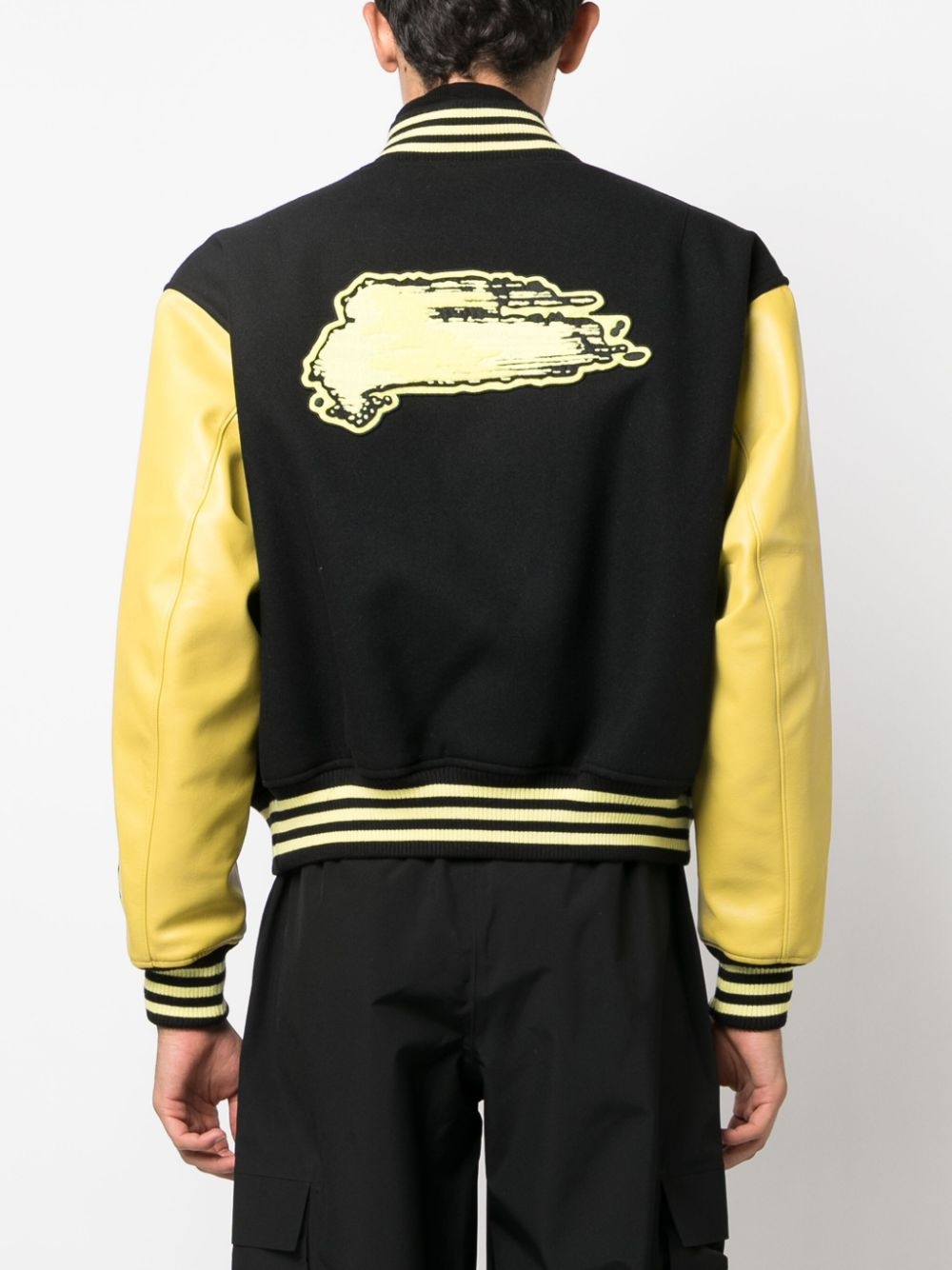 logo-patch letterman jacket - 5