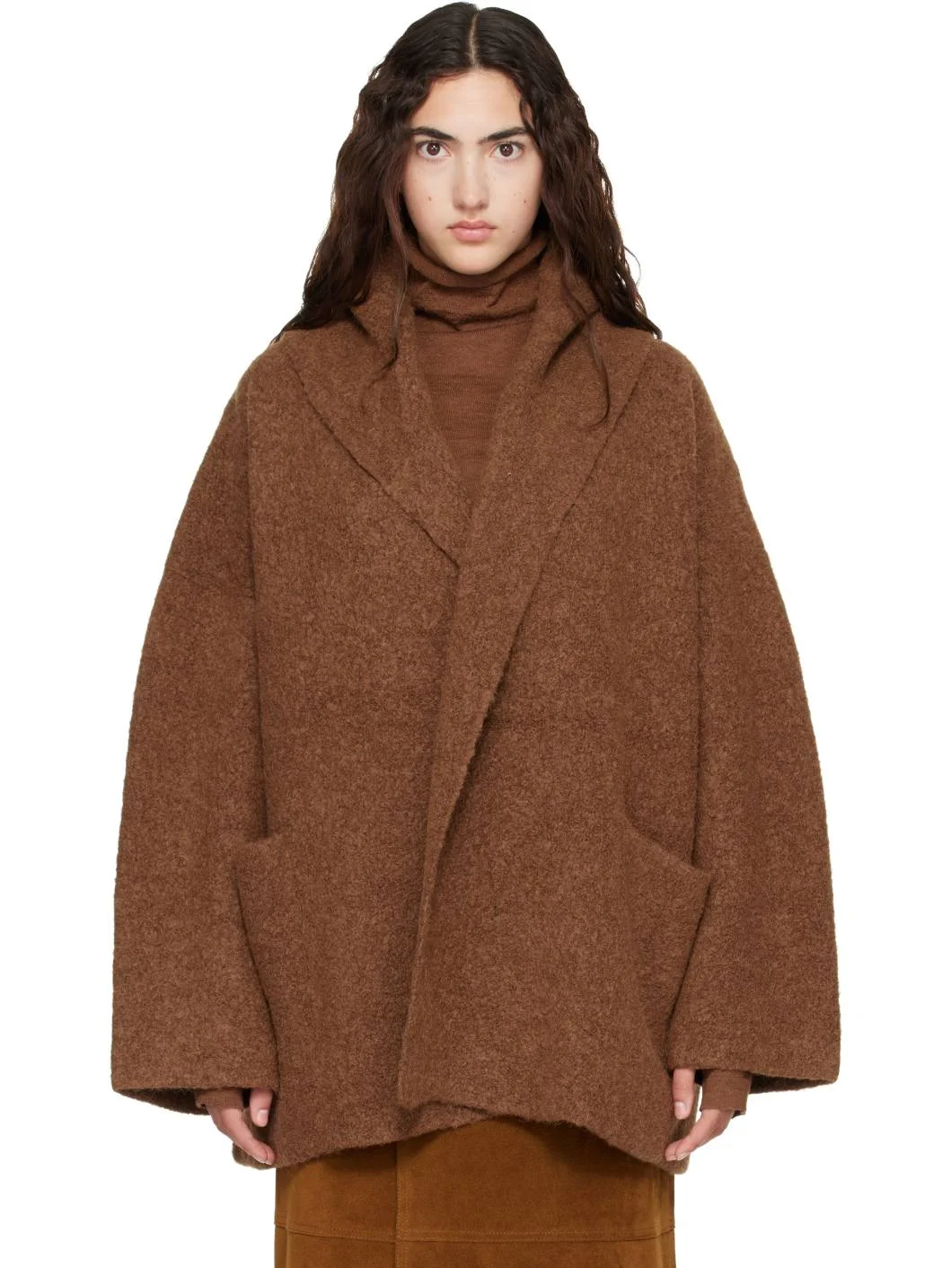 Brown Double Face Coat - 1