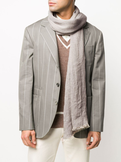 Brunello Cucinelli lightweight frayed-edge scarf outlook