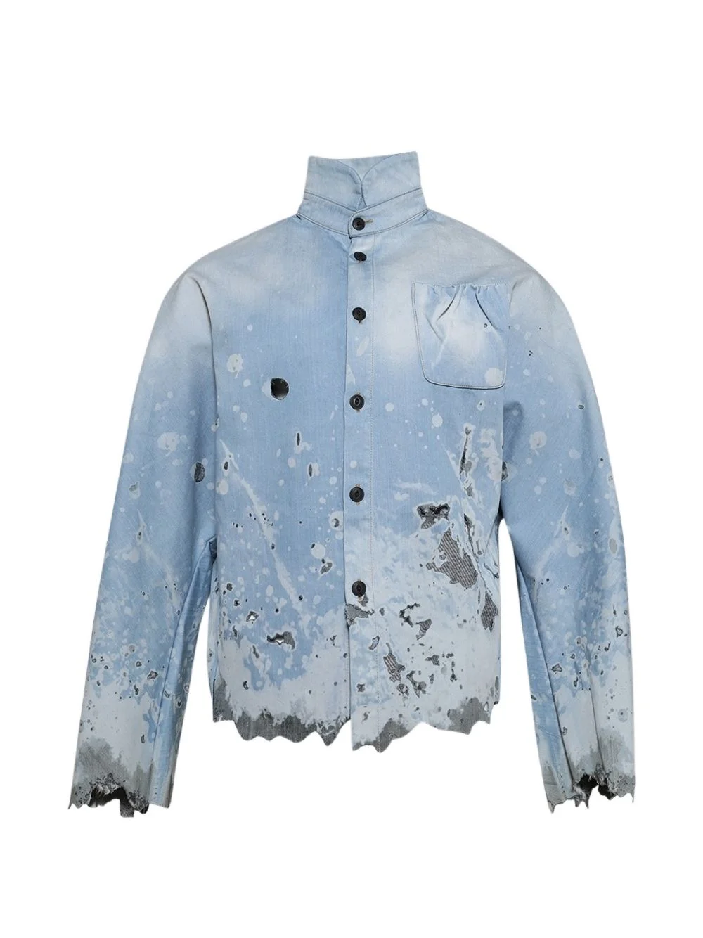 Metas-Braxas pocket distressed shirt - 1