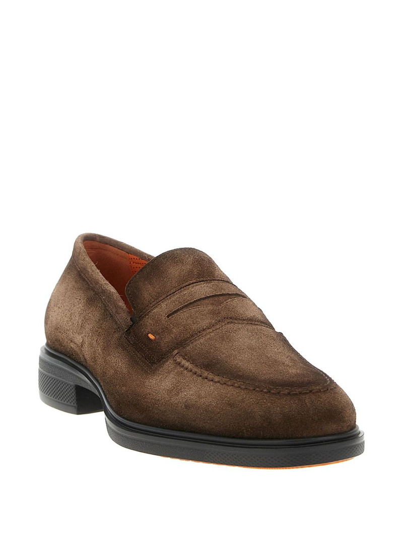 Santoni shaded suede loafers outlook