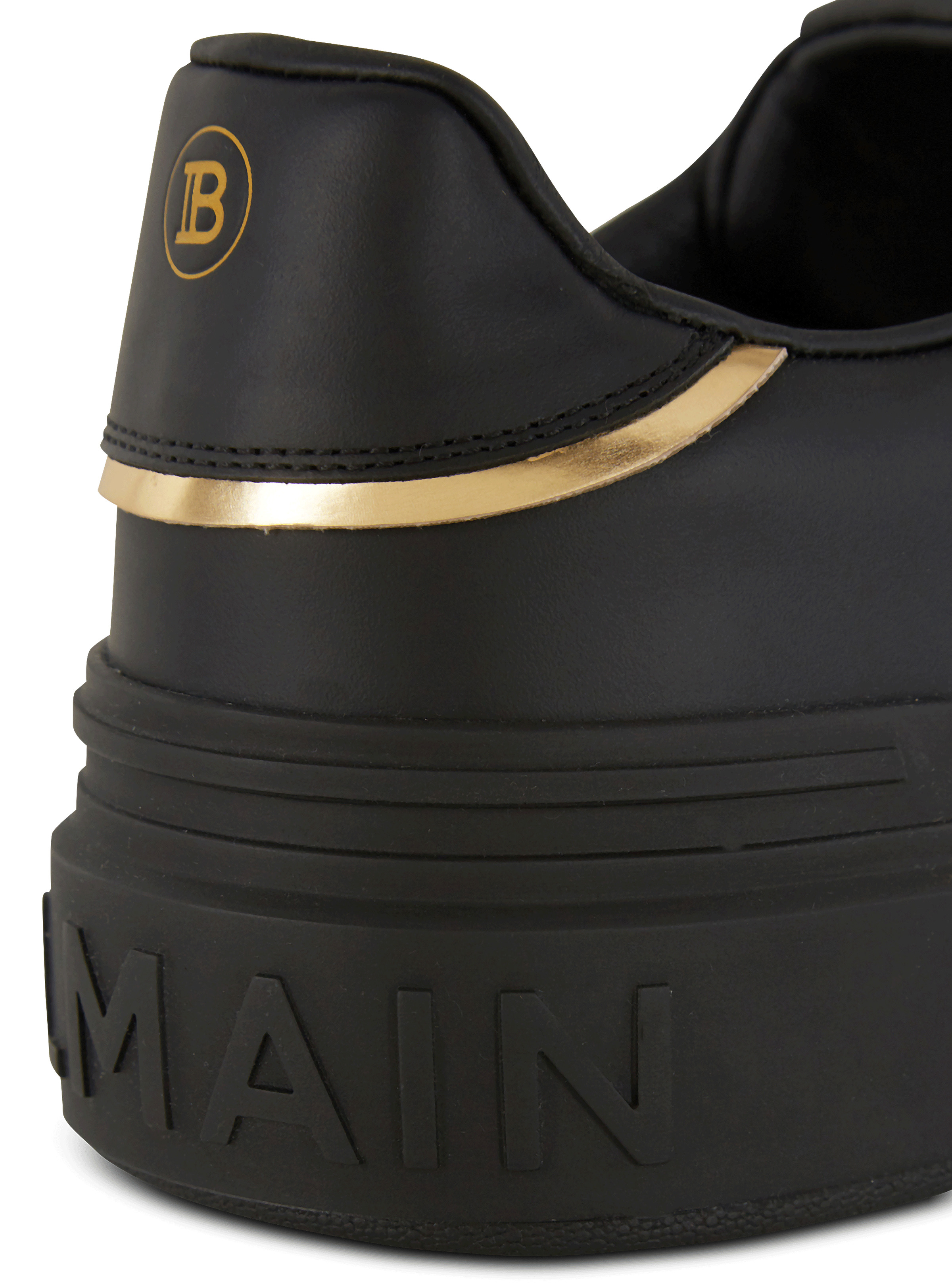 B-Court monogrammed nylon and leather trainers - 7