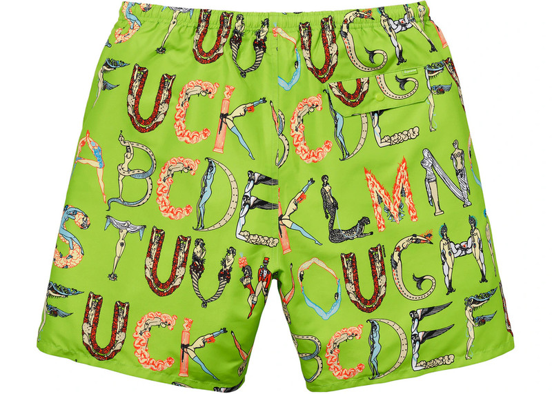 Supreme Supreme Alphabet Water Short Lime outlook