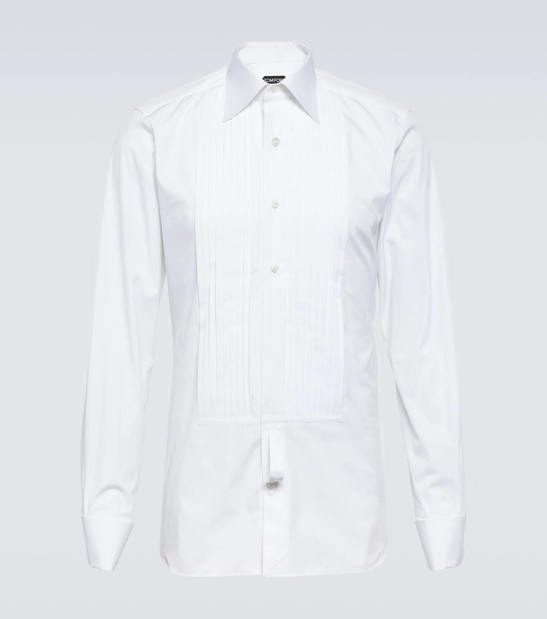 Cotton voile tuxedo shirt - 1