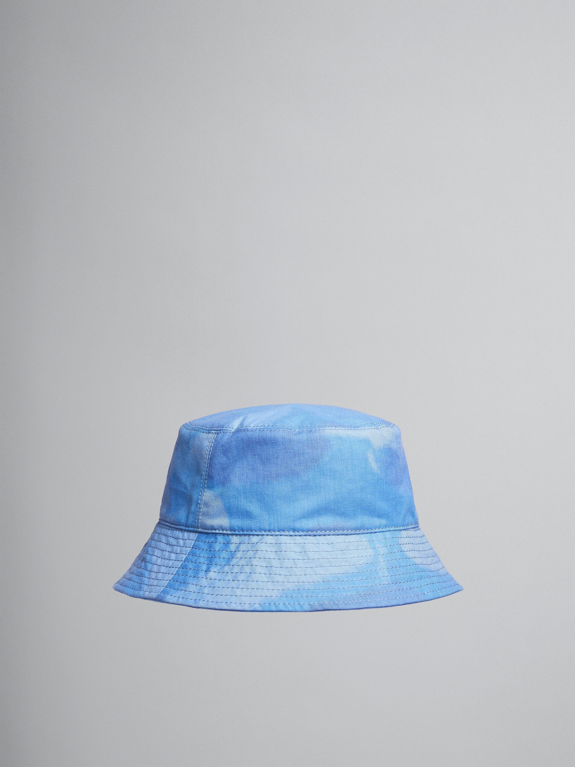 BUCKET HAT IN CANVAS WITH LIGHT BLUE CLOUDS MOTIF - 1