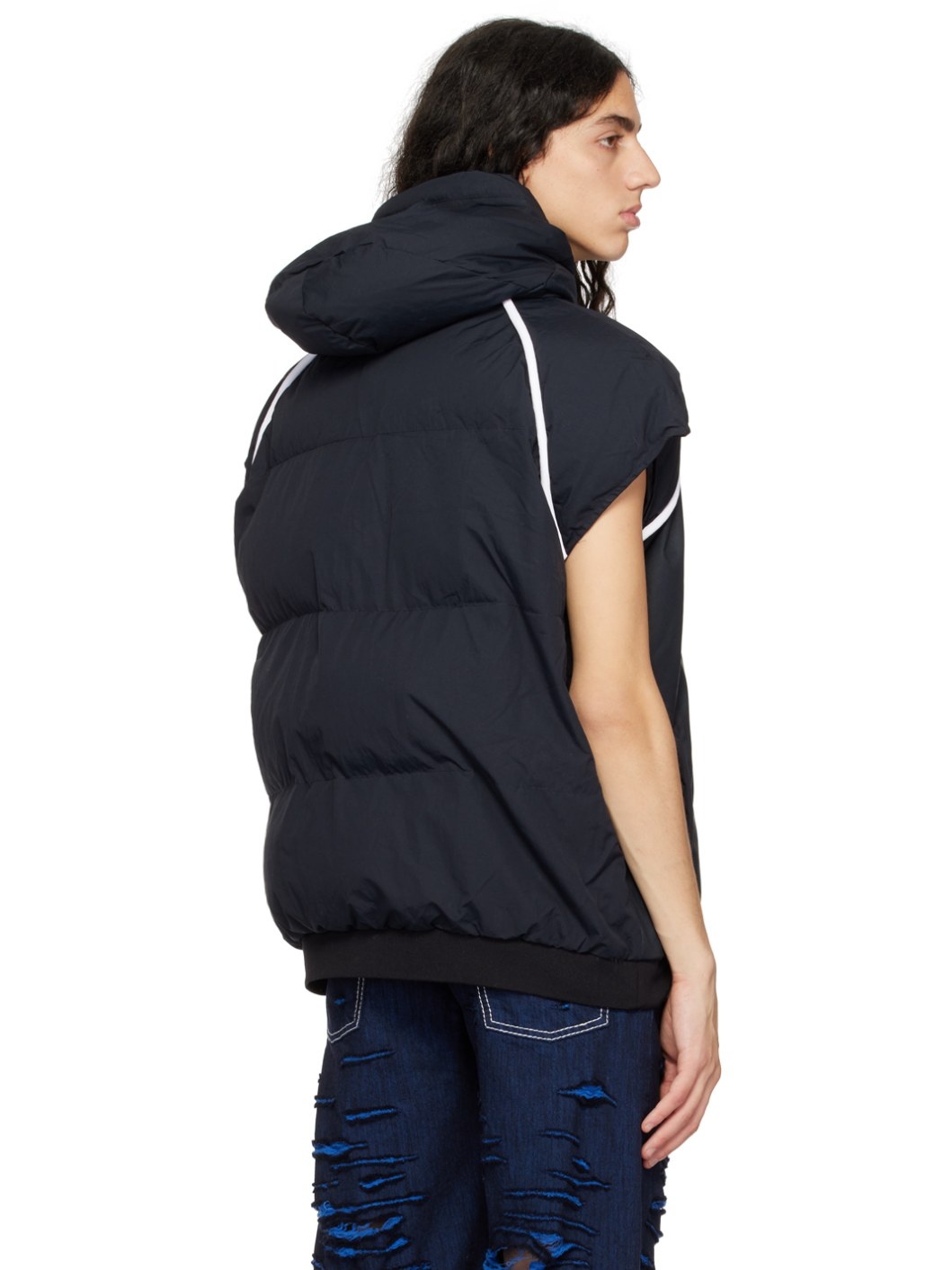 Black 'Carrie' Gate Printed Vest - 3