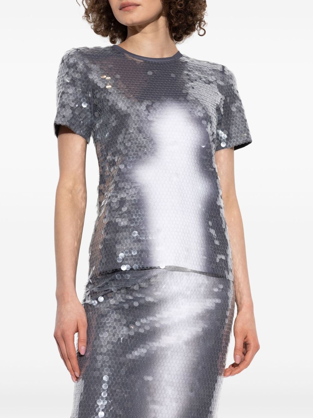 sequin-embellished T-shirt - 3