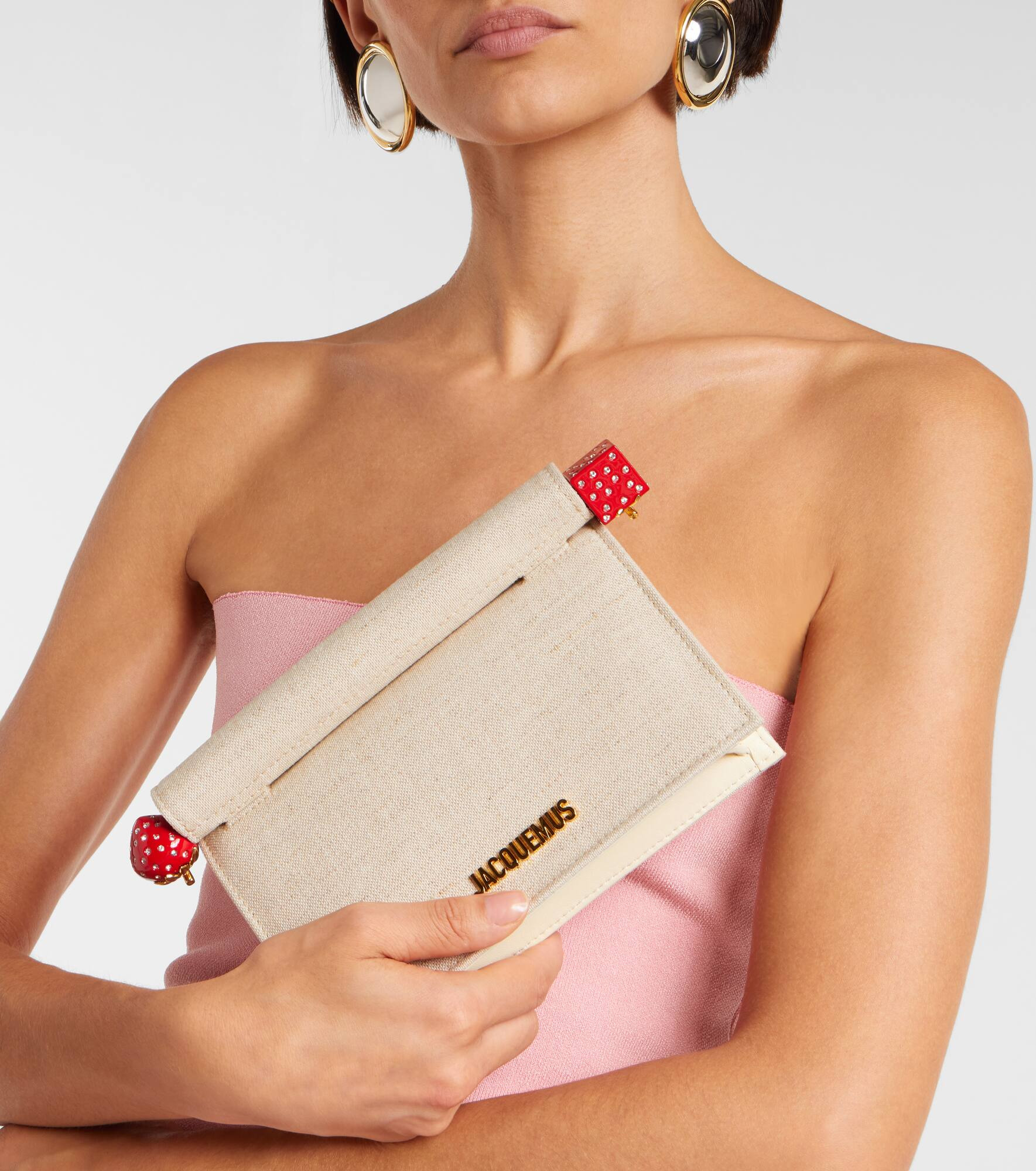 Rond Carré canvas clutch - 2