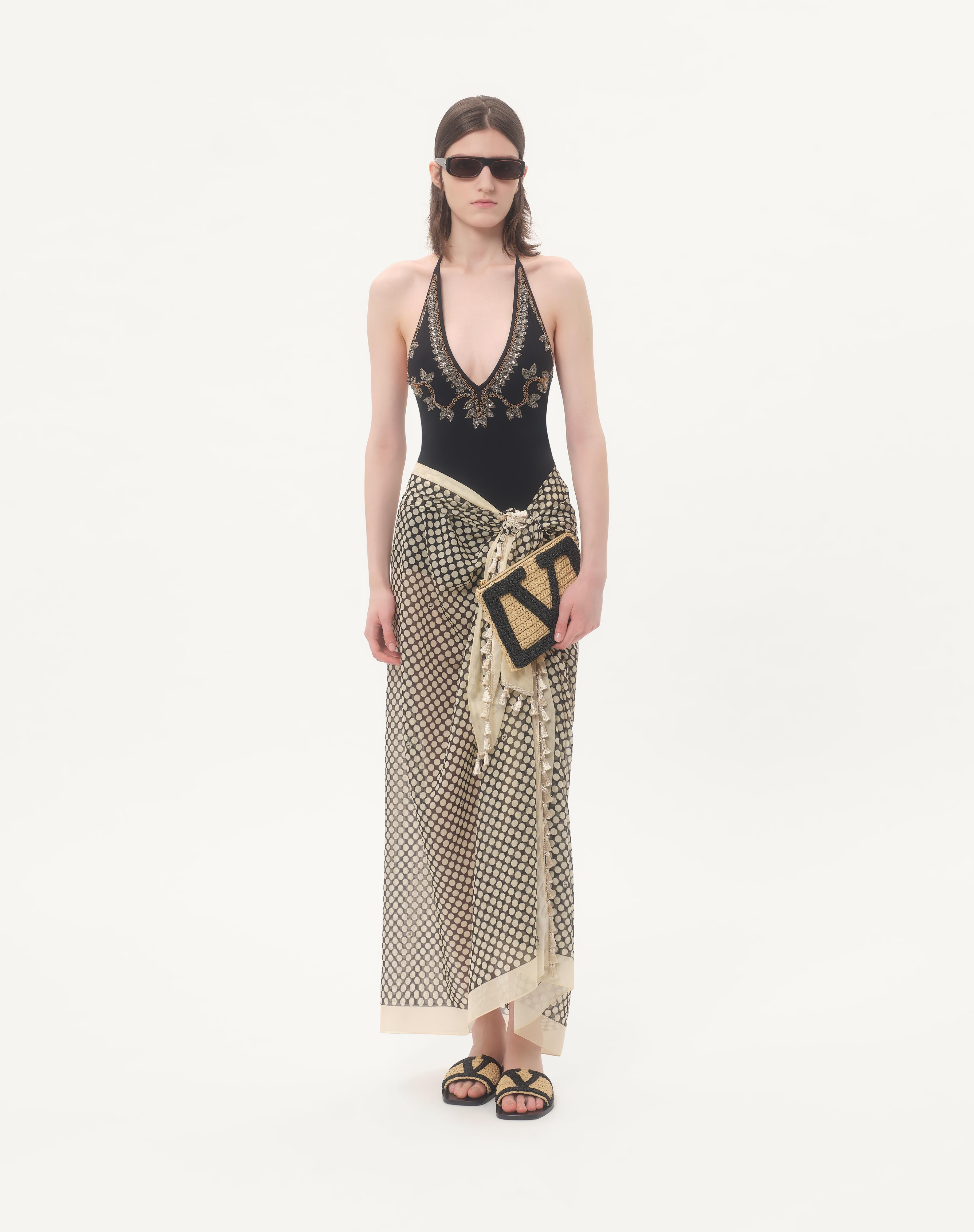 VALENTINO GARAVANI VIVA SUPERSTAR SYNTHETIC RAFFIA POUCH - 2