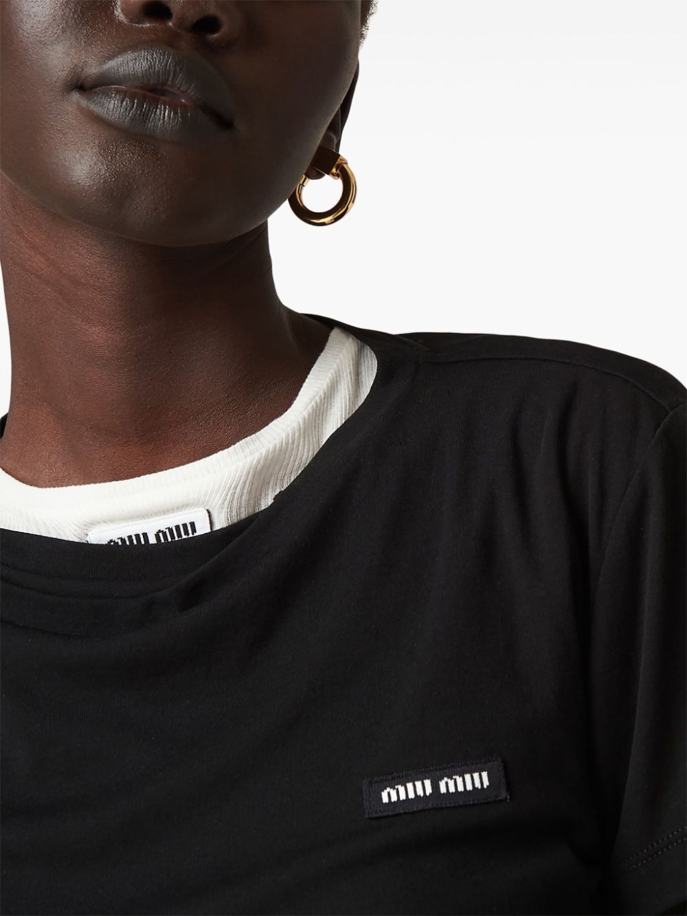 logo-embroidered T-shirt - 5