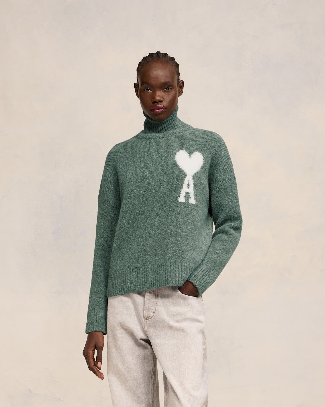 OFF-WHITE AMI DE COEUR FUNNEL NECK SWEATER - 2