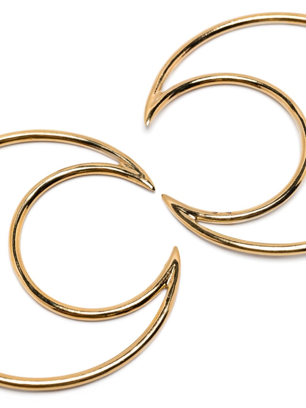 Moon hoop earrings - 3