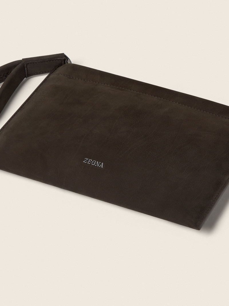 DARK BROWN SECONDSKIN MINI POUCH 5