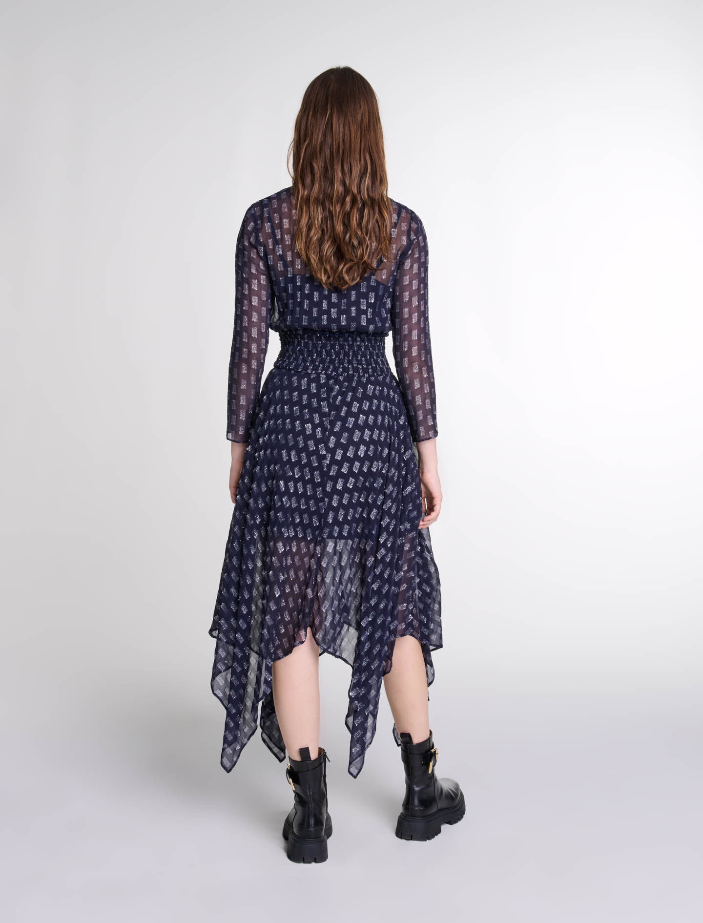 Asymmetrical floral maxi dress - 4