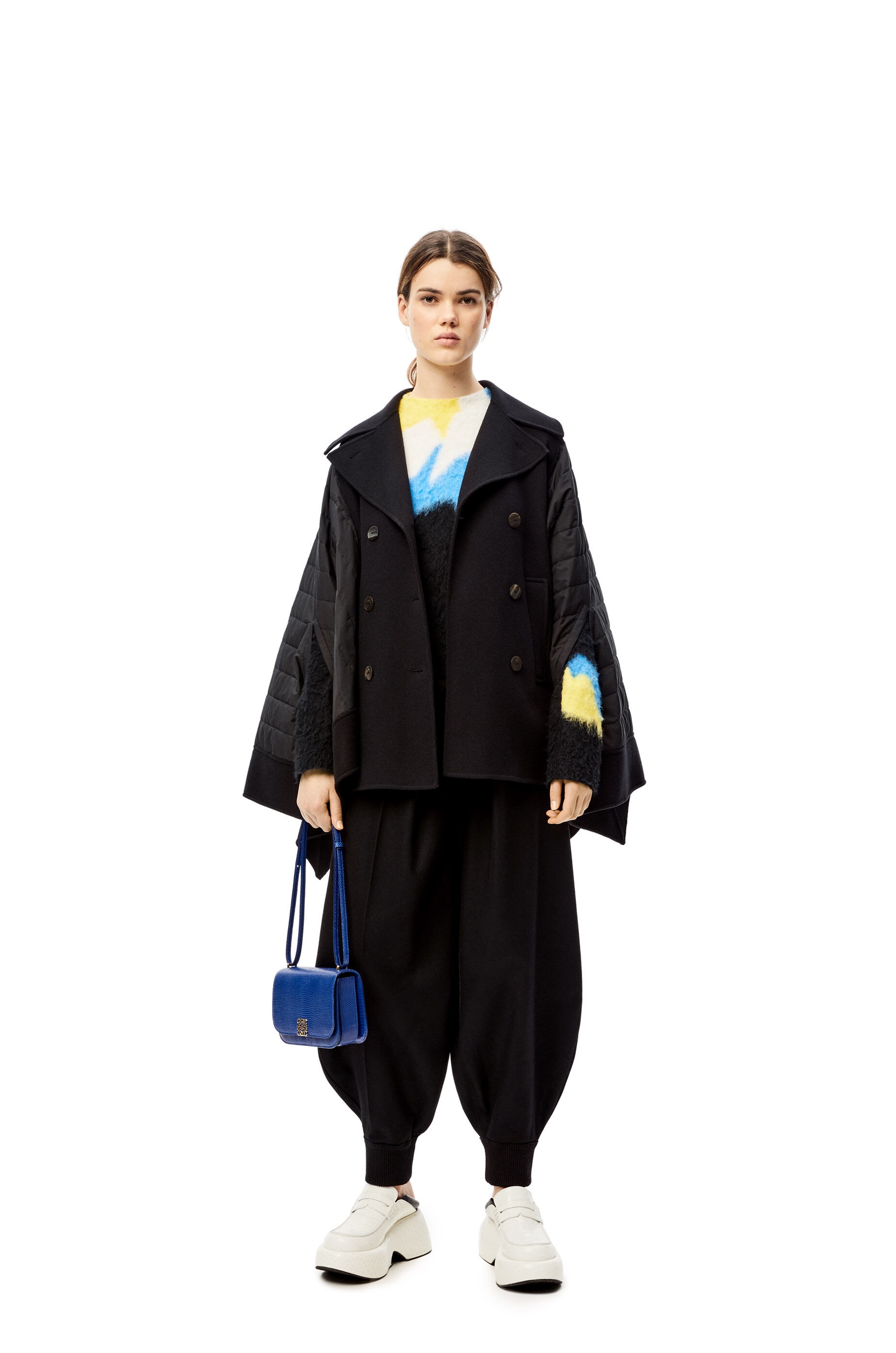 Quilted peacoat in cotton - 2