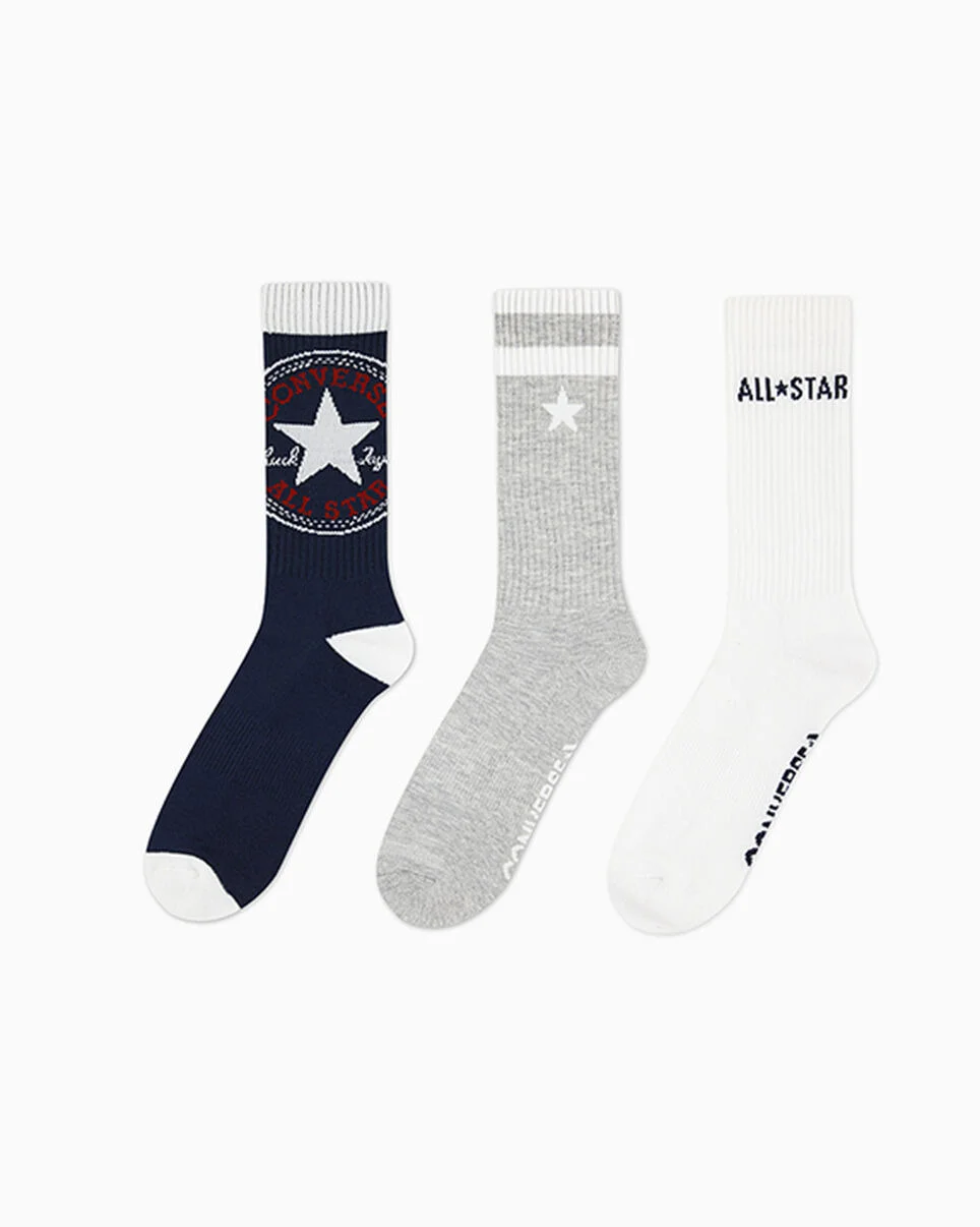 3-Pack Oversized Chuck Patch Crew Socks - 1