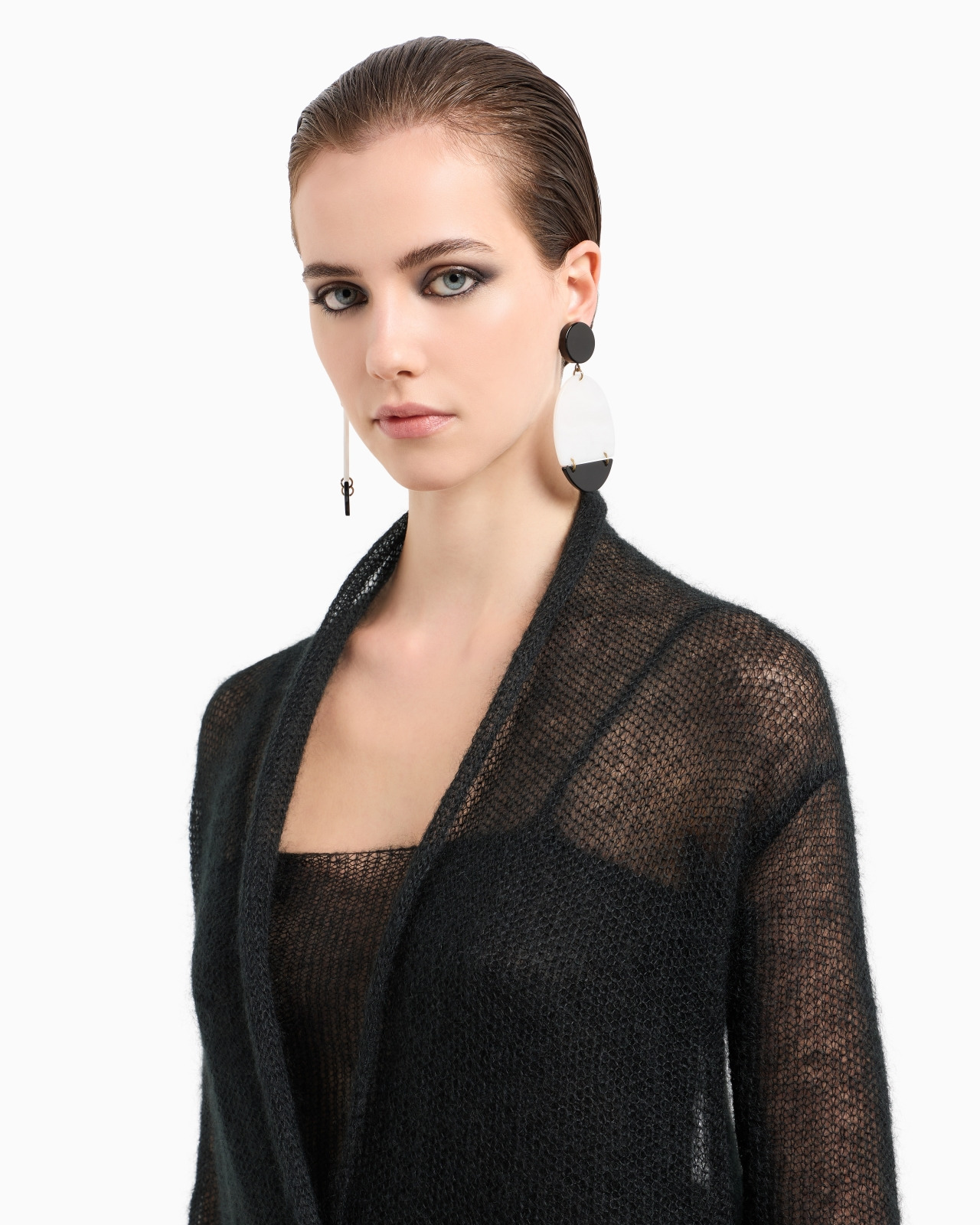 MOHAIR WOOL-BLEND TOP AND DOUBLE-BREASTED CARDIGAN TWINSET - 5