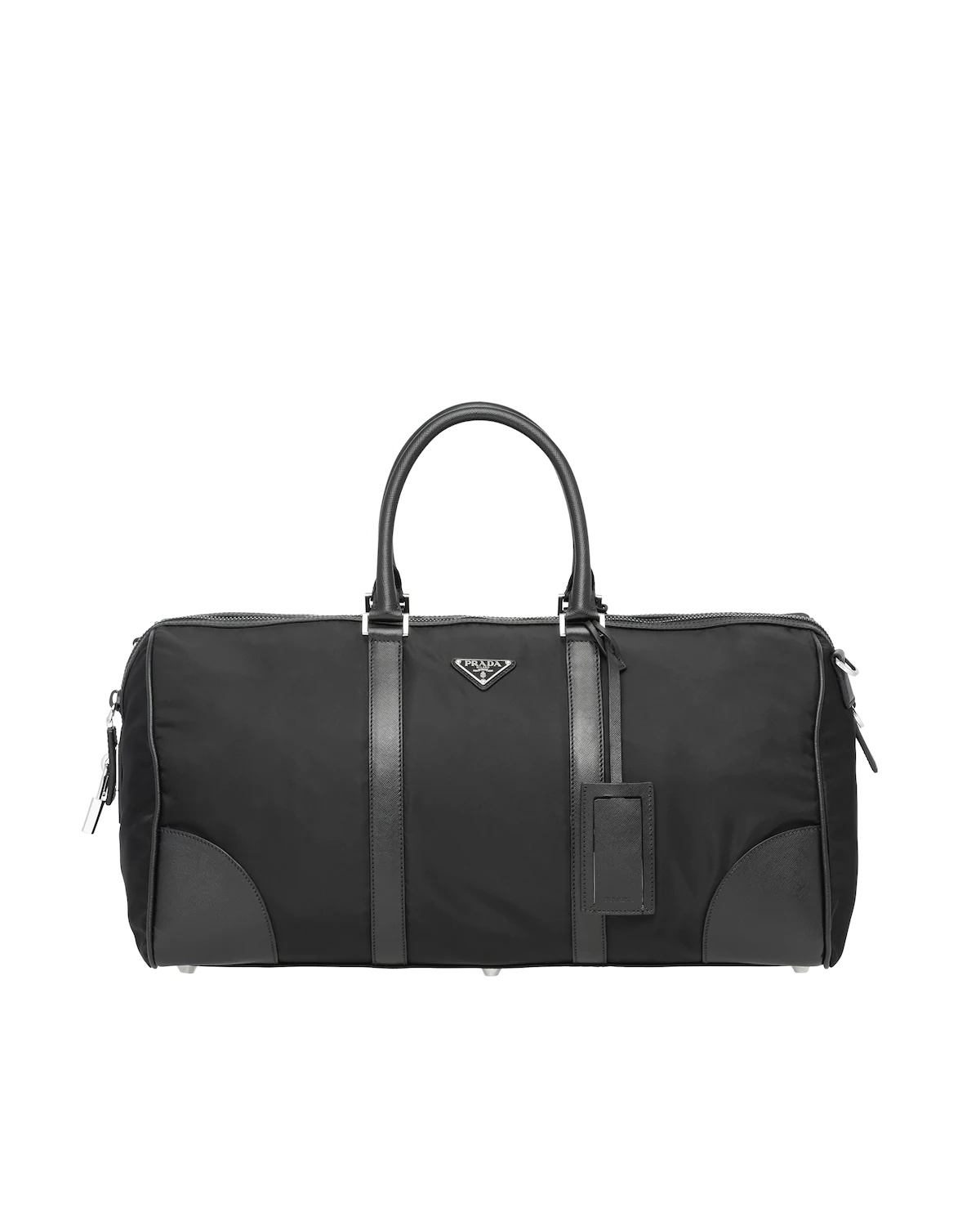 Nylon and Saffiano leather duffel bag - 1