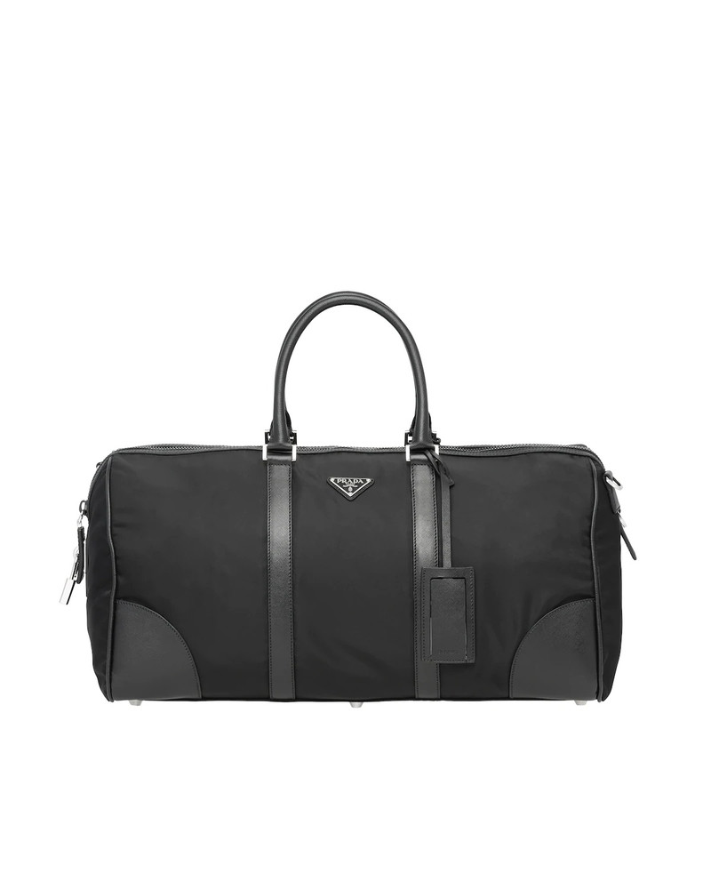 Nylon and Saffiano leather duffel bag 1