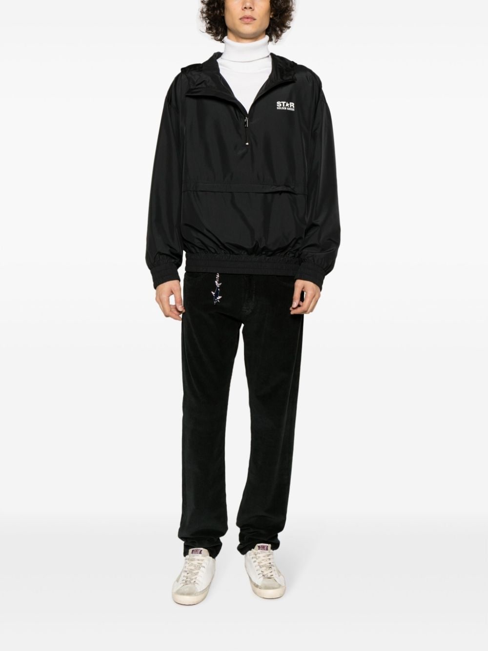 logo-print hooded jacket - 2