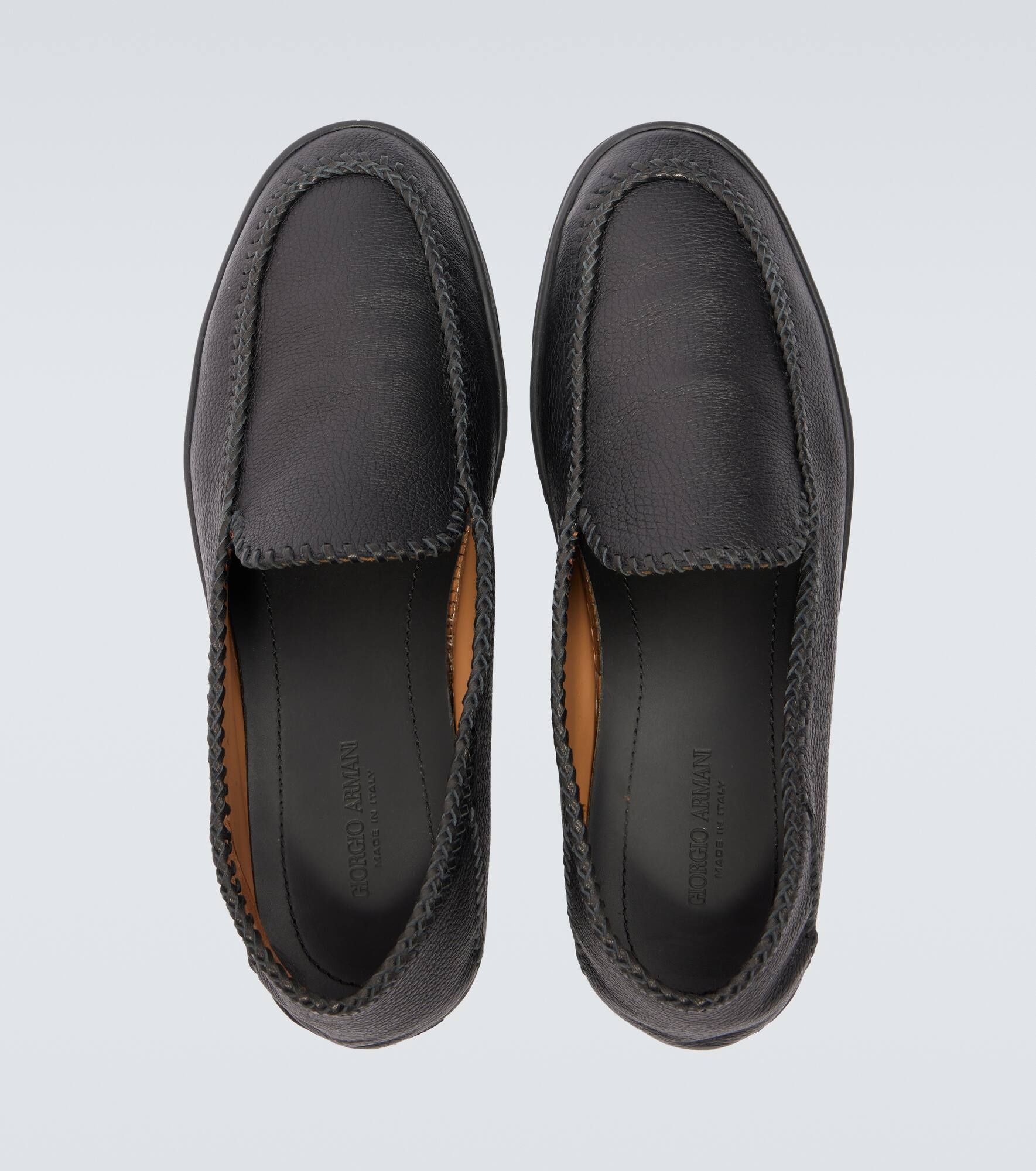 Leather slip-on shoes - 4