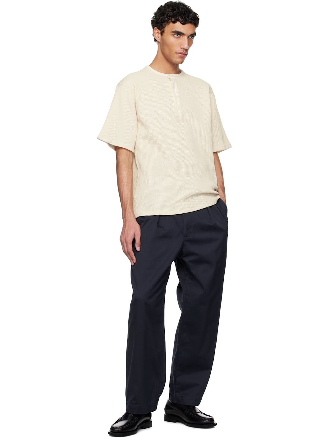 Off-White Henry Neck Thermal Sweat Henley - 4
