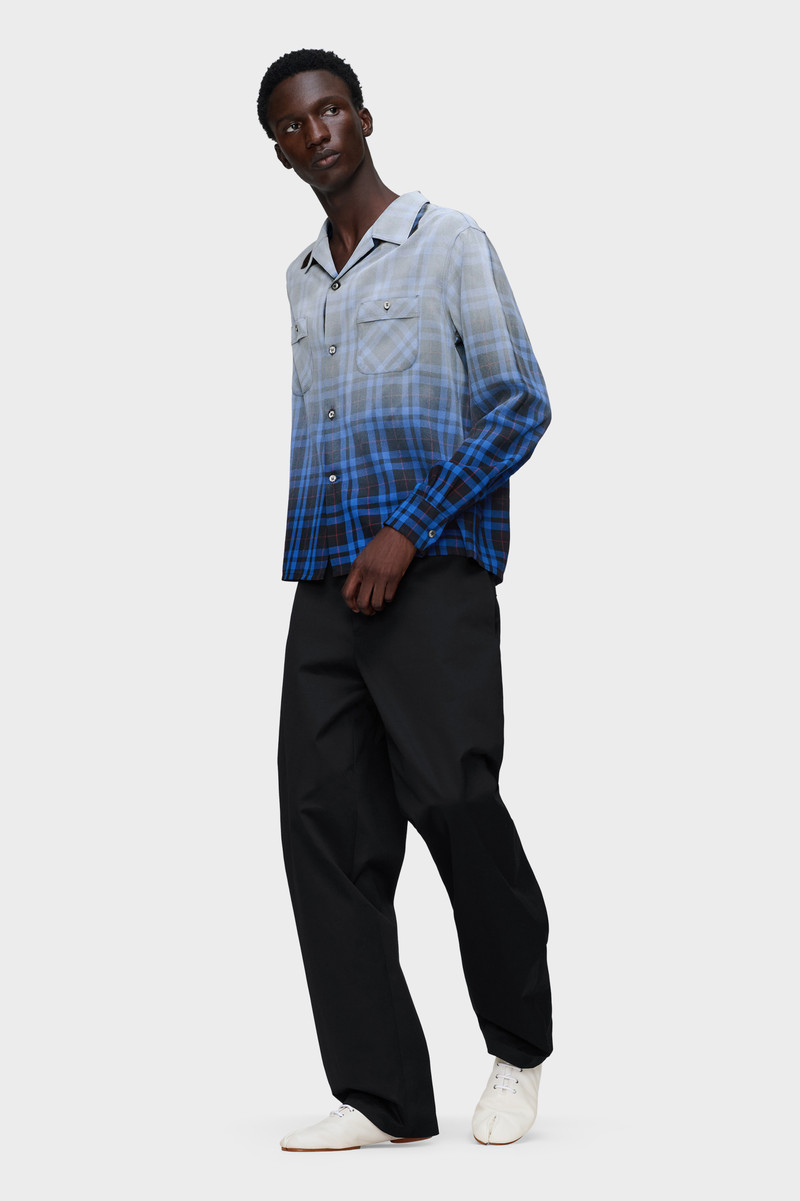 Gradient check shirt 6