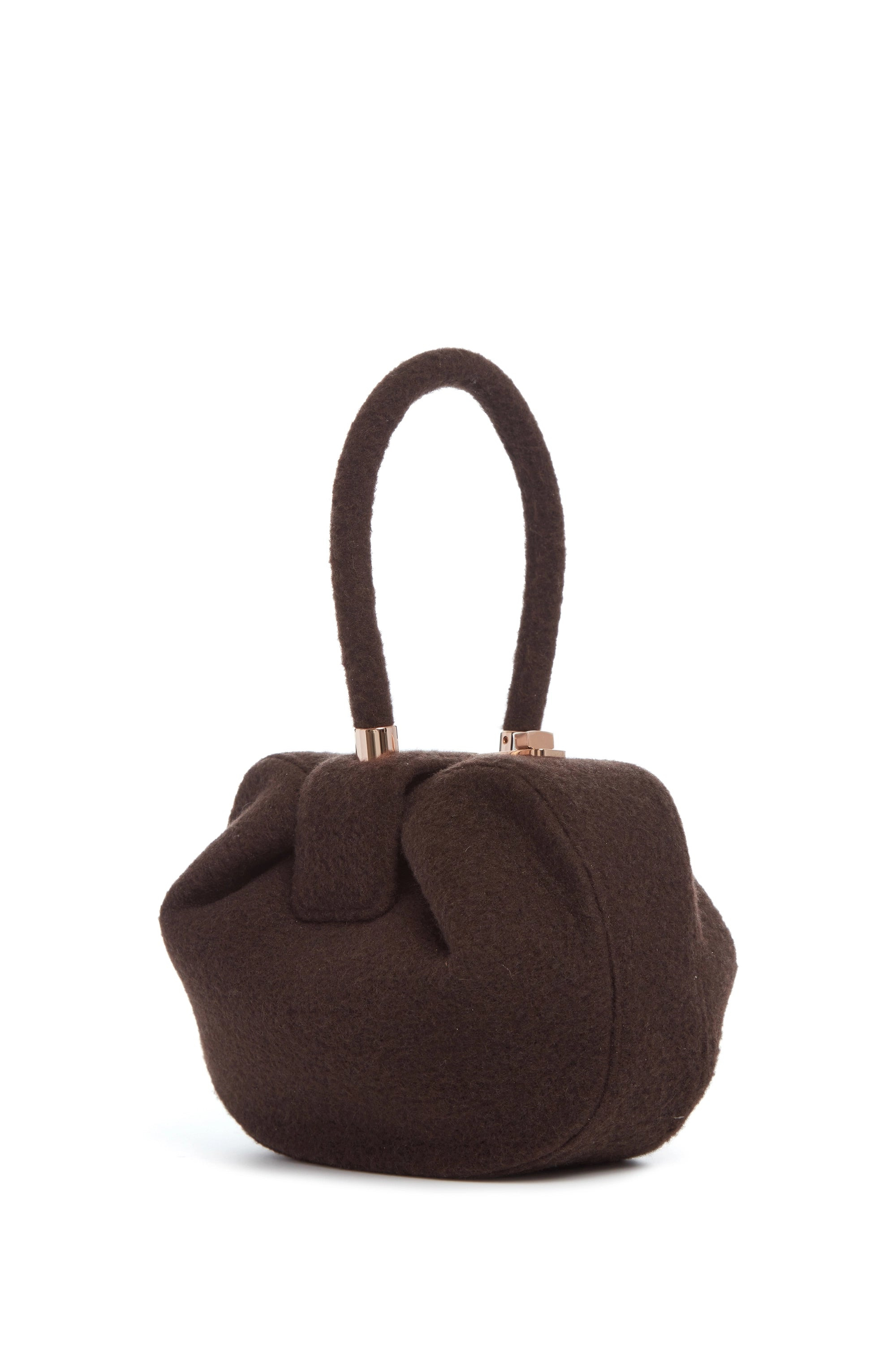 Nina Bag in Chocolate Cashmere Felt - 1