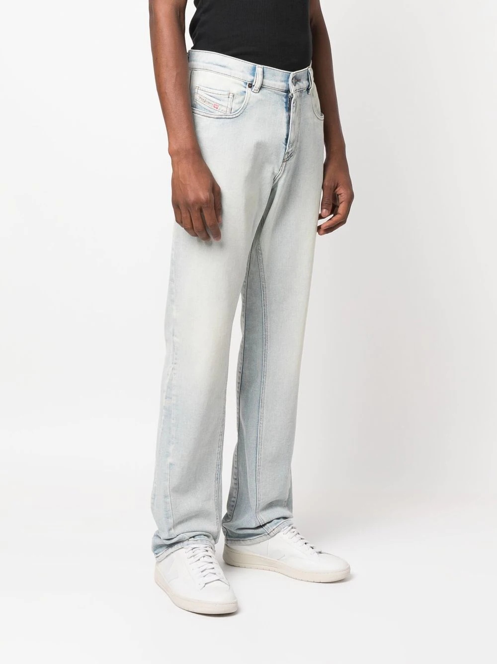 logo-patch bootcut jeans - 3