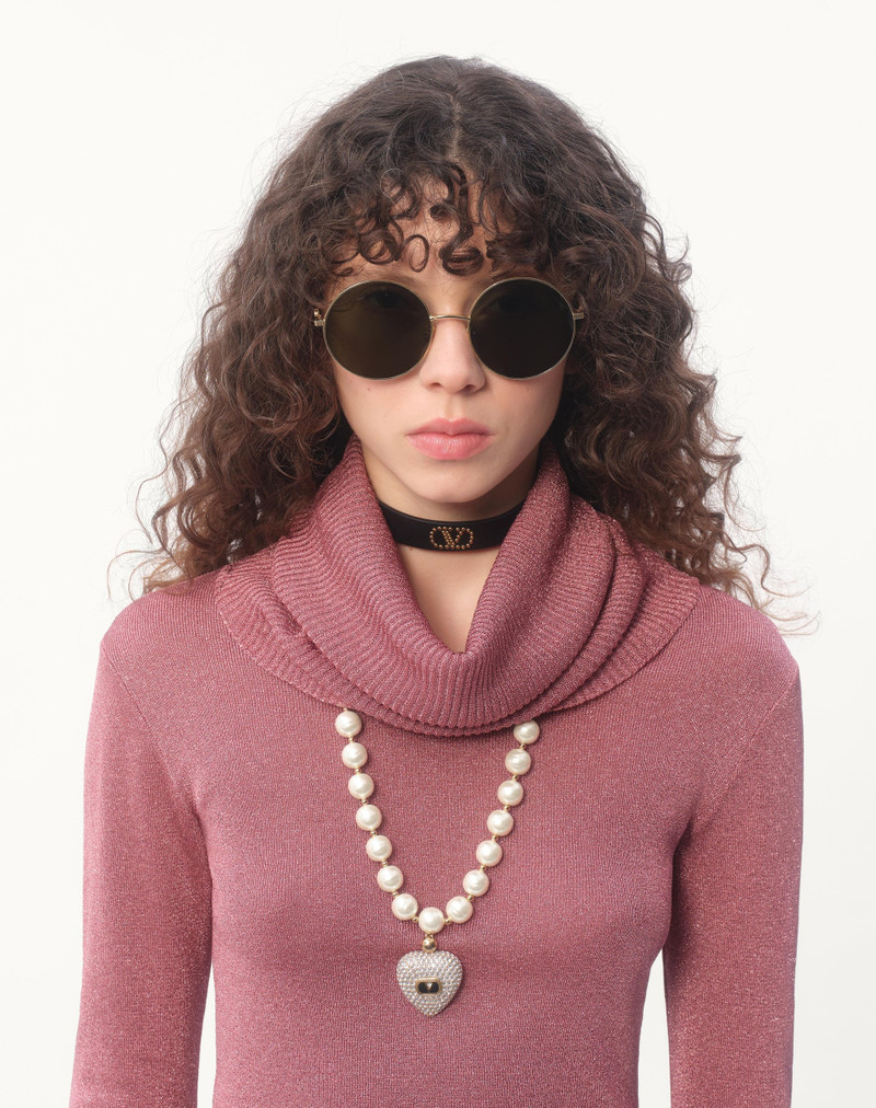 Valentino COEUR ROYAL NECKLACE IN METAL, ENAMEL, PEARLS AND SWAROVSKI® CRYSTALS outlook