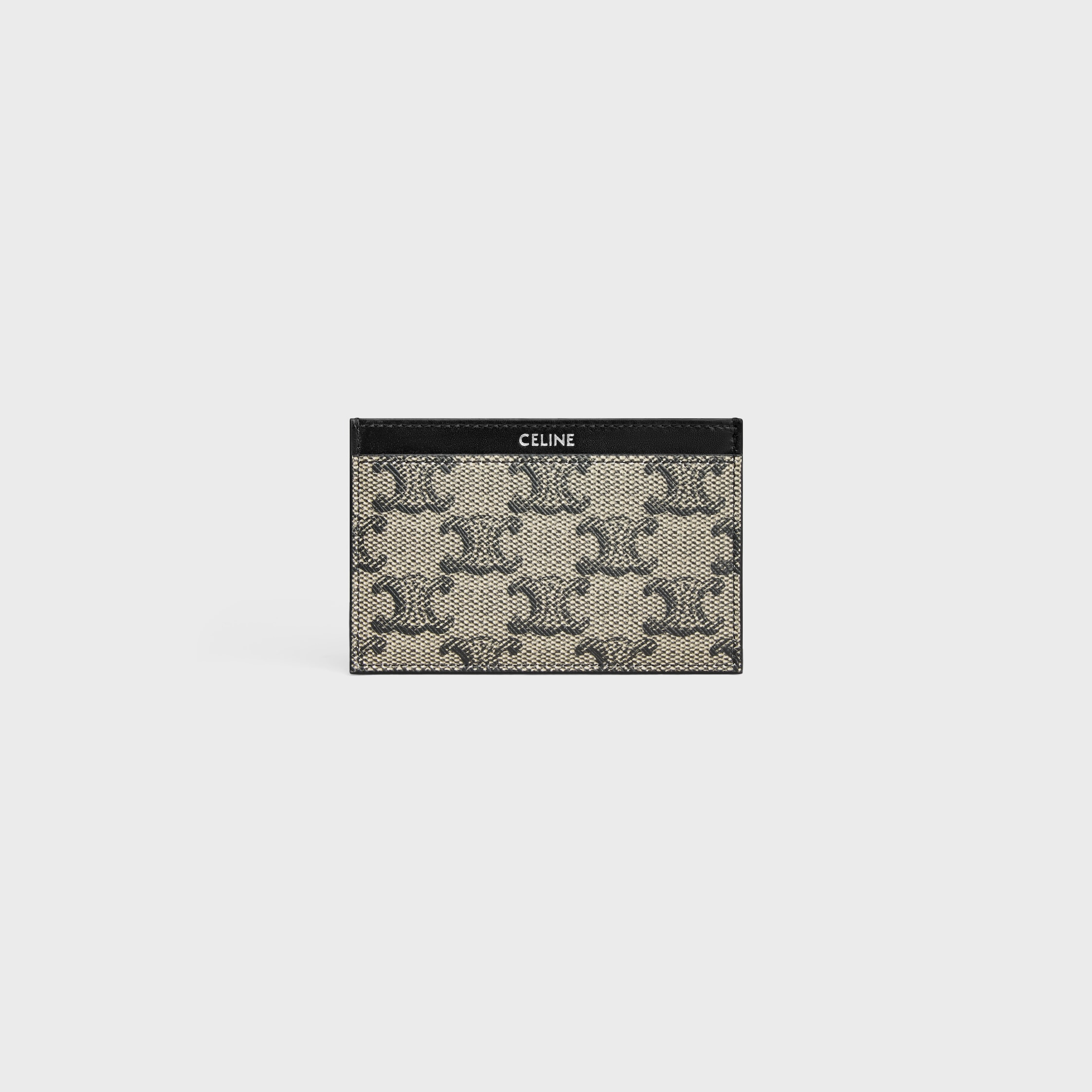 Card holder in TRIOMPHE CANVAS AND CALFSKIN - 1