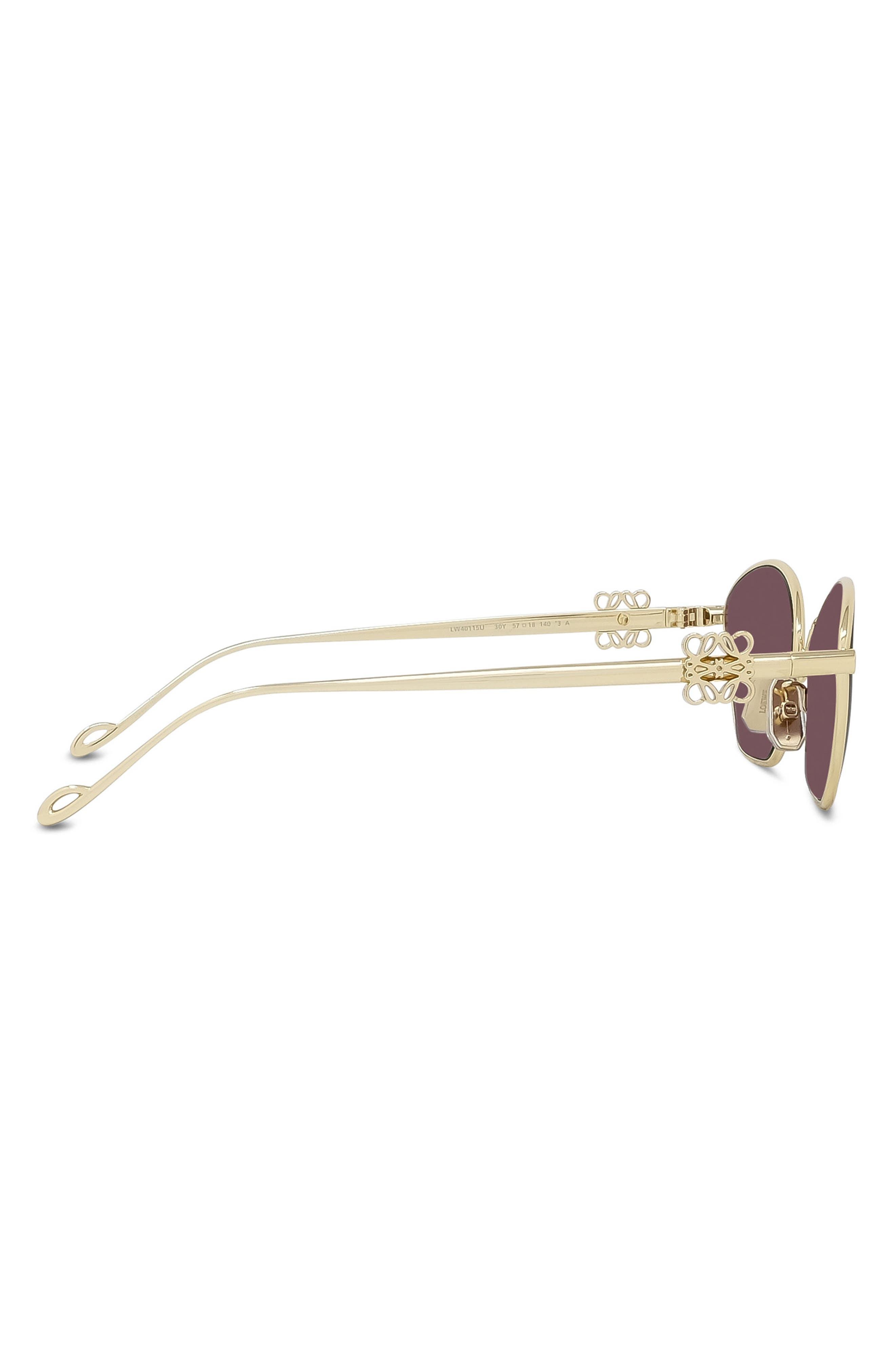 Loewe 57mm Cat Eye Sunglasses in Shiny Endura Gold /Violet at Nordstrom - 5