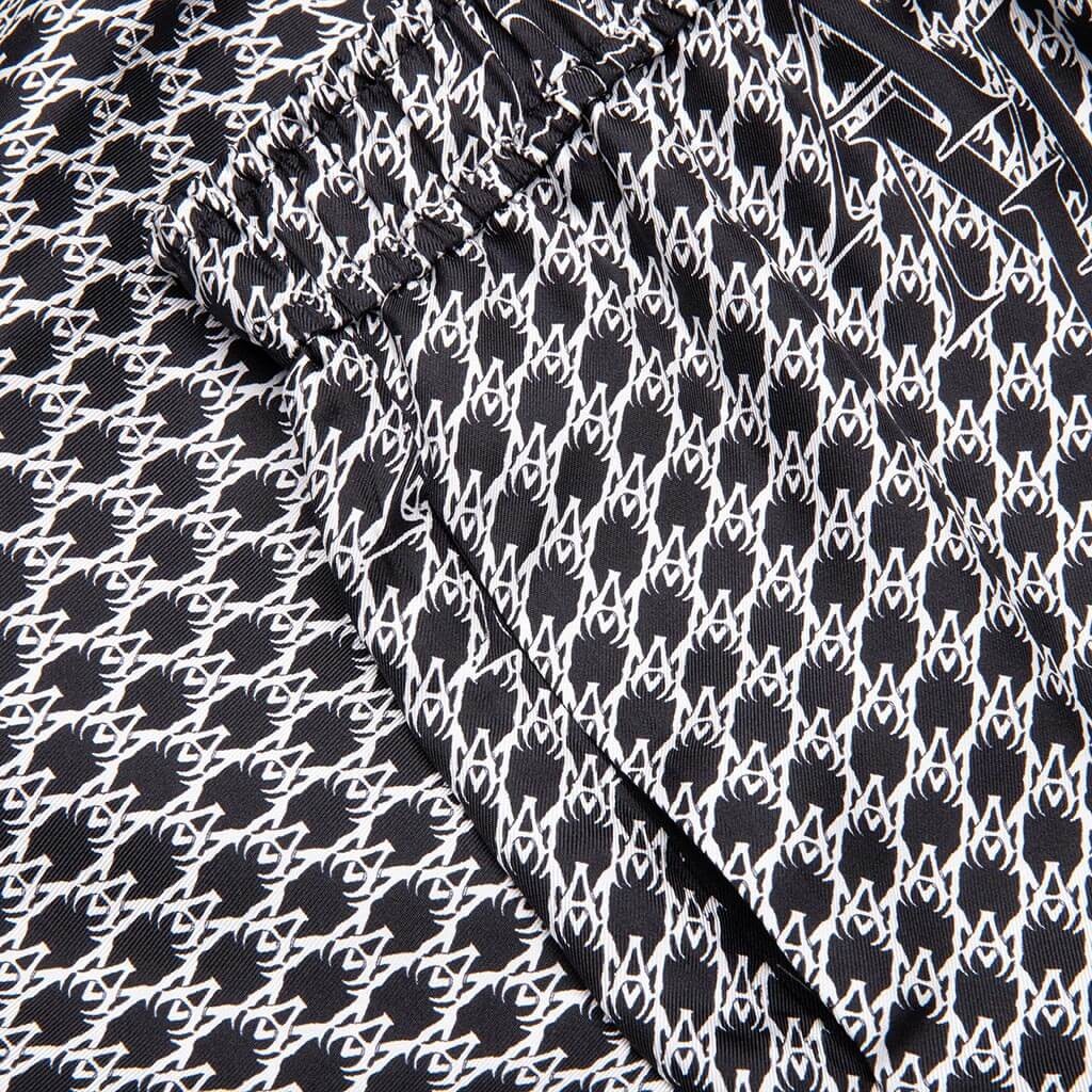 HOUNDSTOOTH SILK SHORT - BLACK - 4