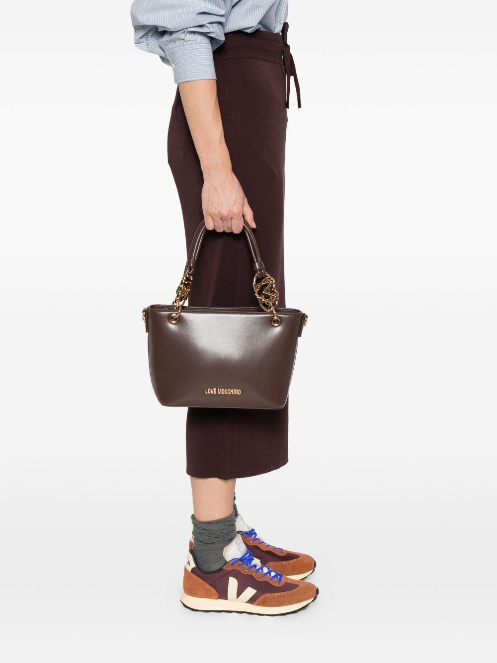 logo-plaque top-handle tote bag - 2