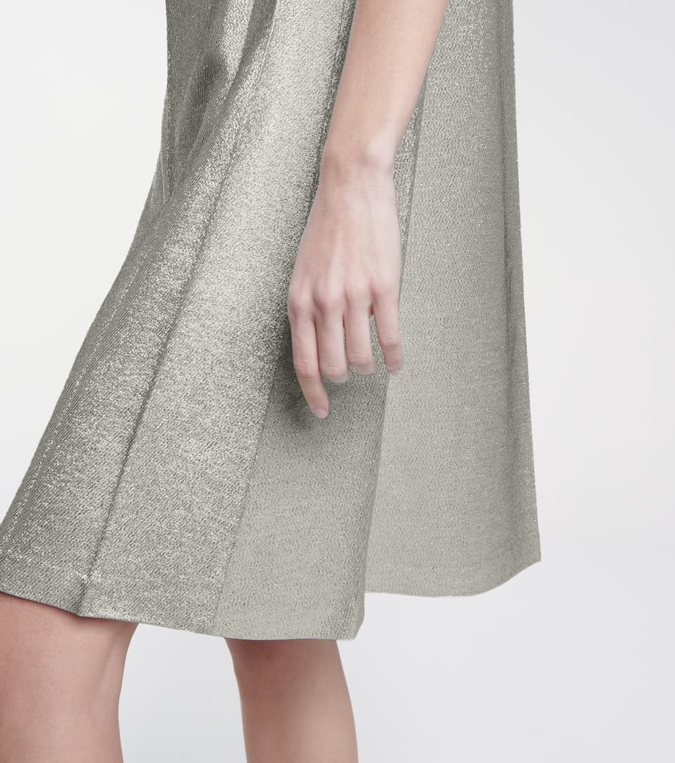Gabardine and lamé minidress - 5