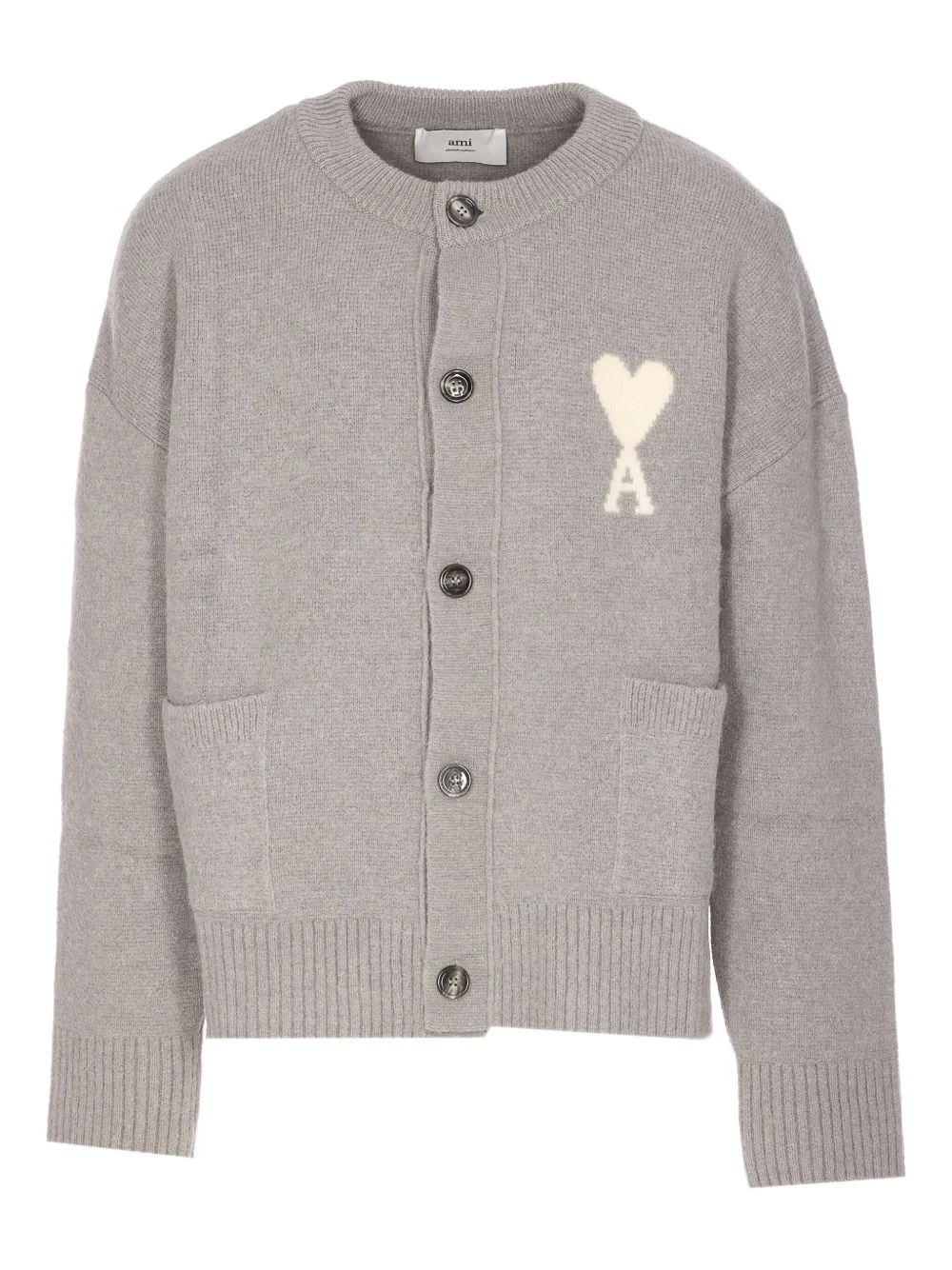 embroidered logo button cardigan - 1