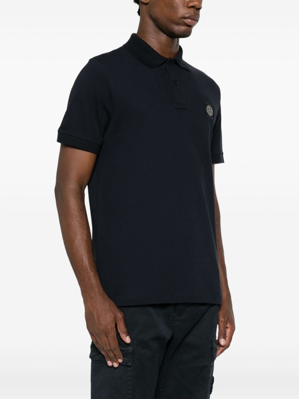 Stone Island Men Slim Fit Stretch Cotton Piqué Polo Shirt - 4