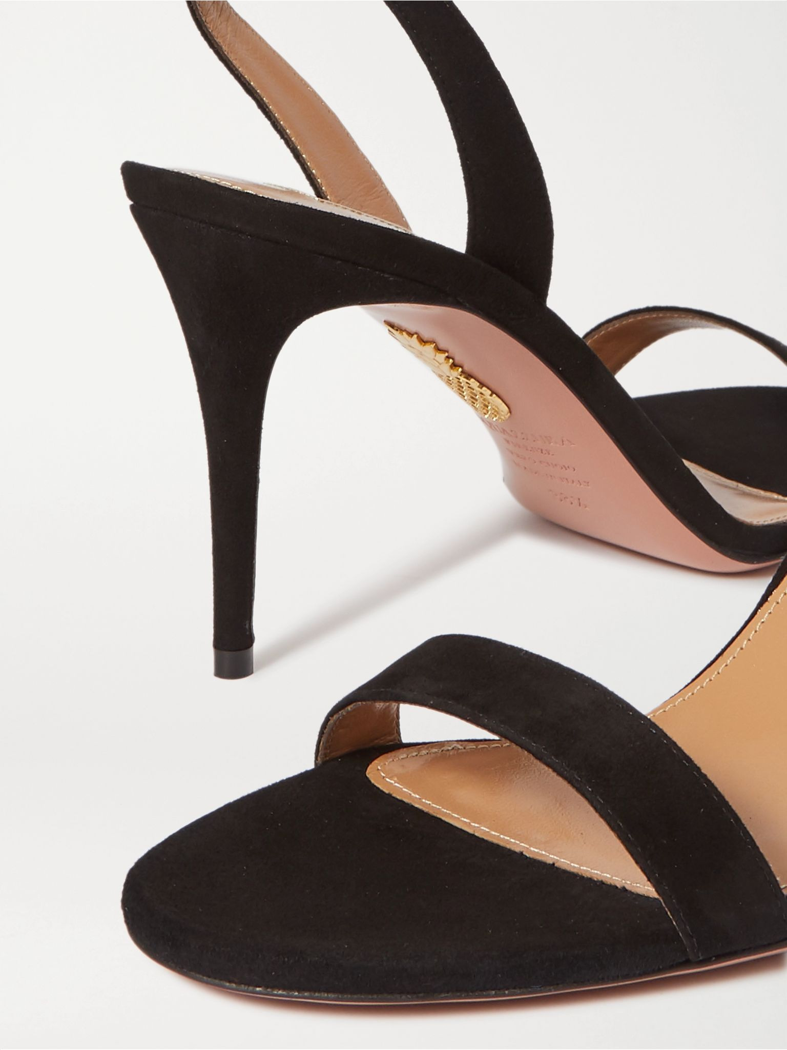 So Nude 85 suede slingback sandals Black - 4