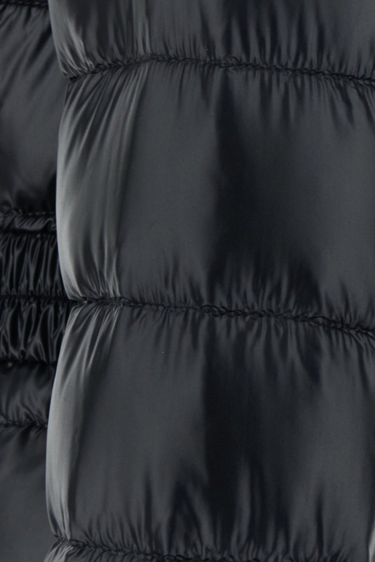 Black nylon down jacket - 3