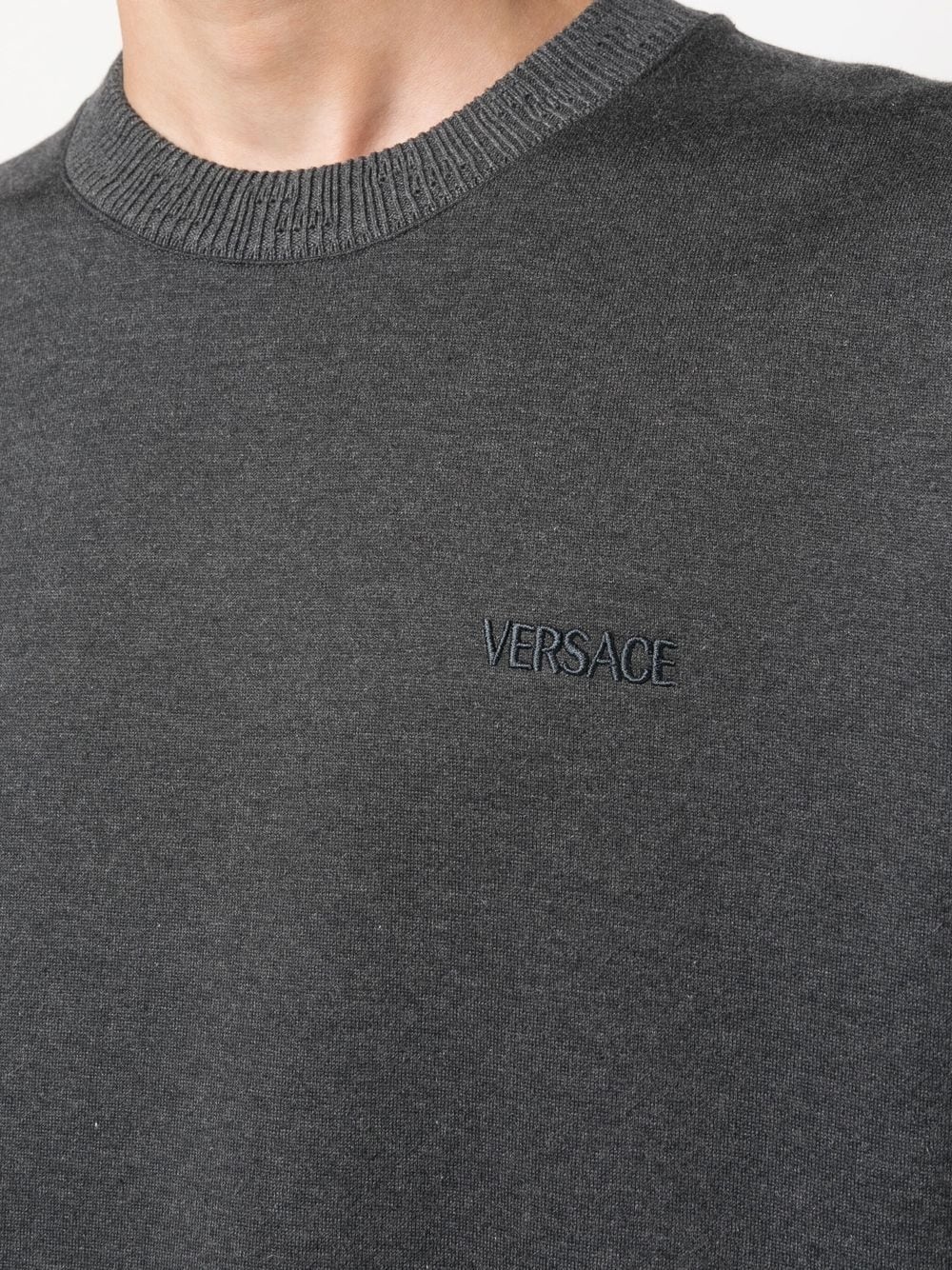 logo-embroidered crewneck jumper - 5