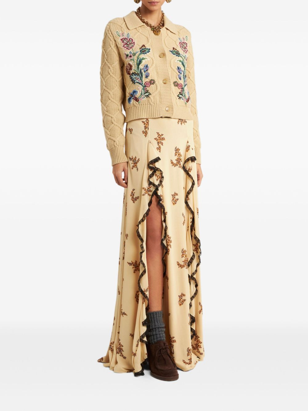 floral-print maxi skirt - 2