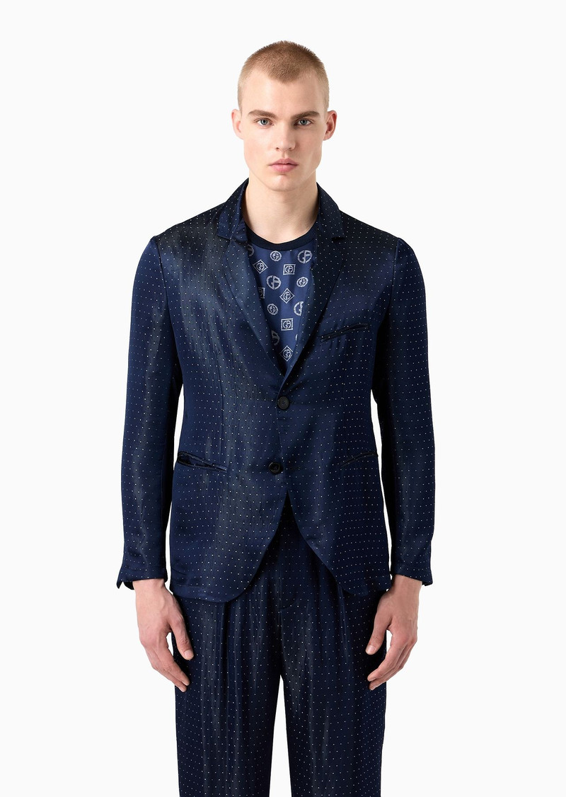 ASV jacquard viscose blend single-breasted jacket 2