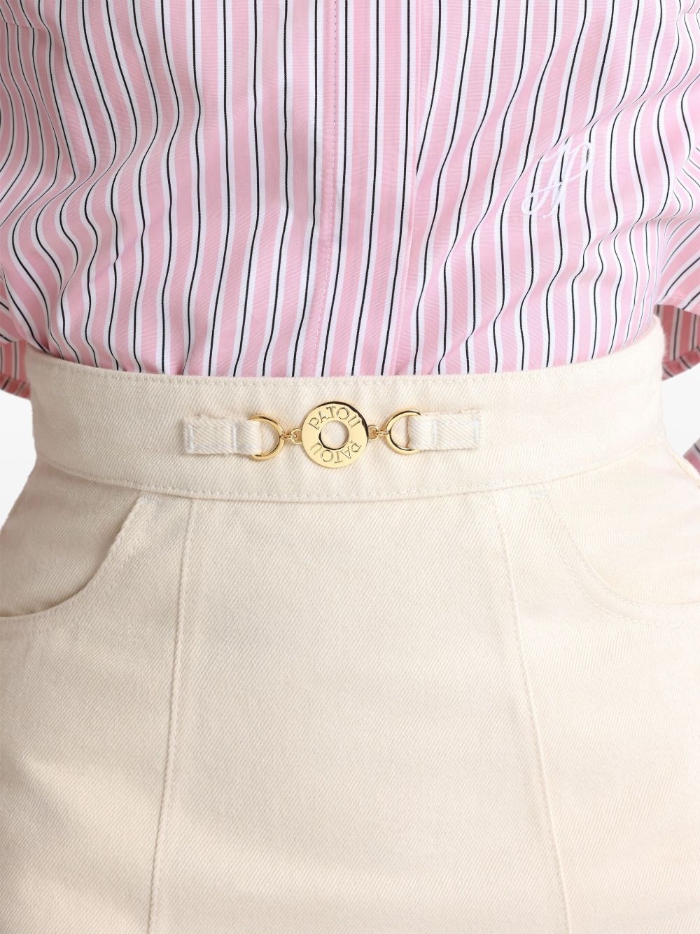 A-line denim mini skirt - 4