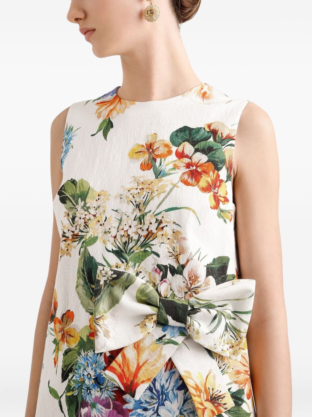 floral-print mini dress - 4