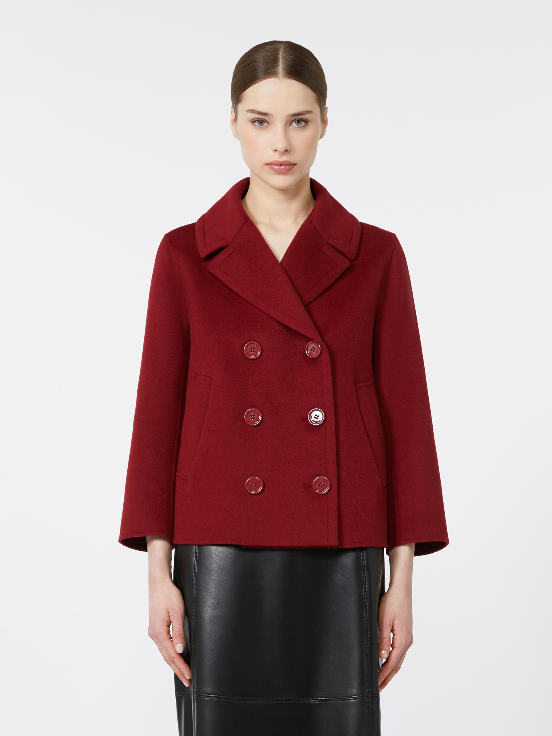 ELISE Wool drap pea coat - 3