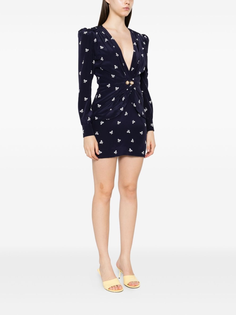 bow-print mini dress - 3