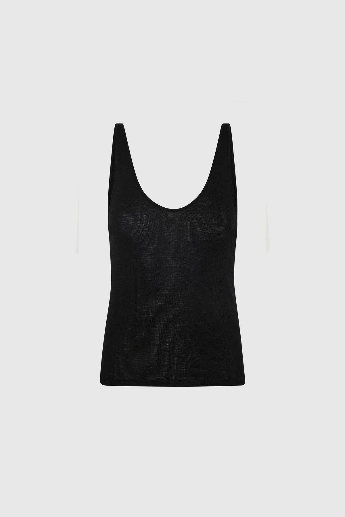Baby Wool Scoop Cami - Black - 1
