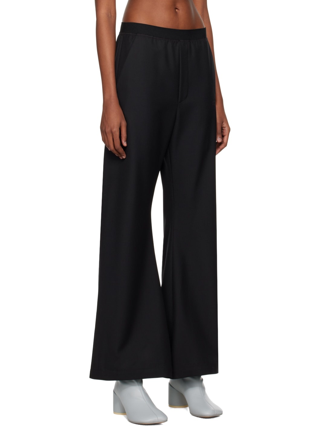 Black Elasticized Trousers - 2