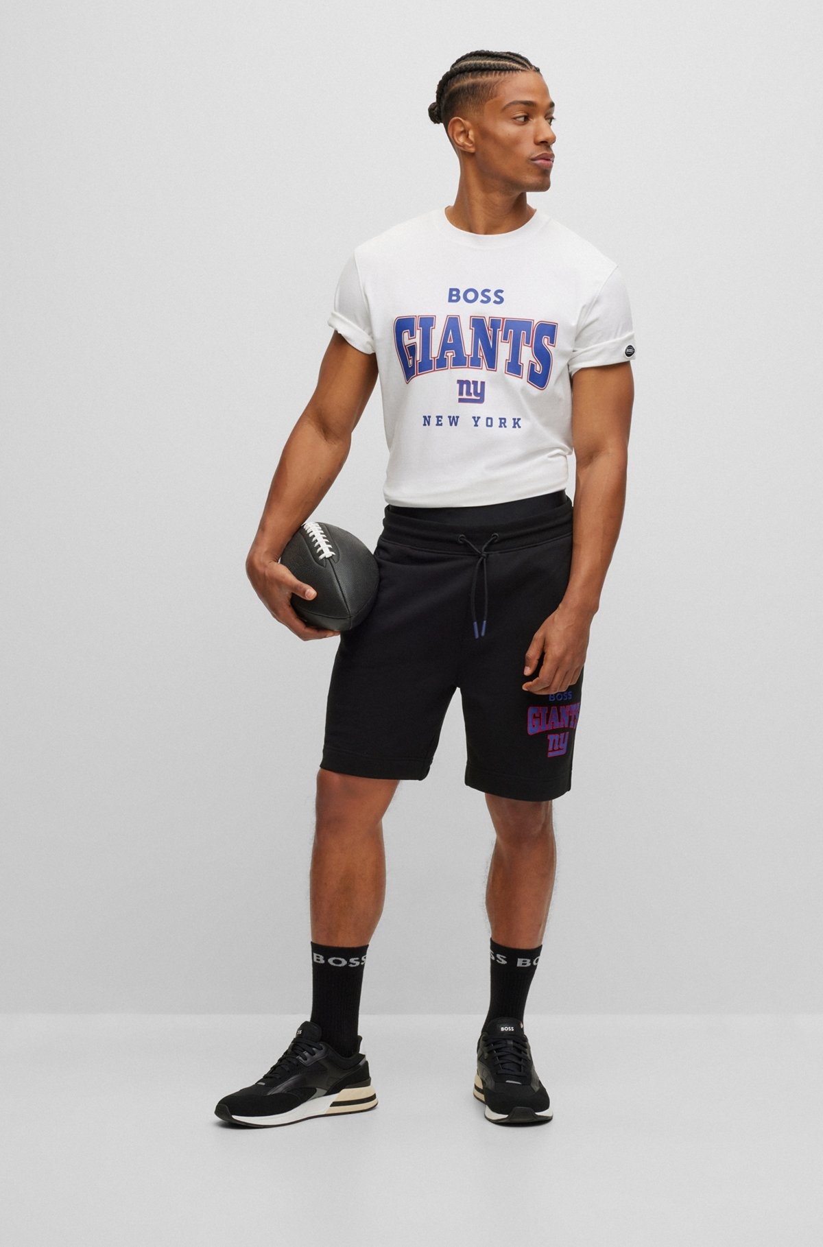 BOSS X NFL COTTON-TERRY SHORTS WITH COLLABORATIVE BRANDING - 4